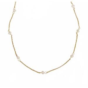 NEW MAIVE pearl by the yard necklace in gold